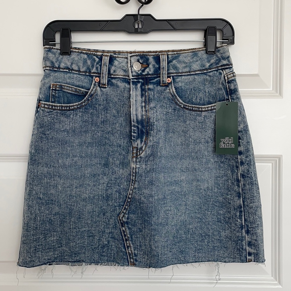 Denim mini skirt